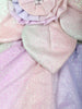 Multicolor Flared Design Organza Party Frock With Oversized Floral Bow