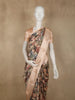 Multicolor Floral Printed Design Pure Crepe Silk Saree with Contrast Border