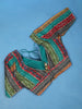 Multicolor Geometric Design Silk Readymade Blouse - Diadem