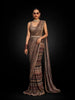 Multicolor Georgette Saree Adorned in Sequins with Blouse and Waist Belt