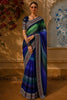 Multicolor Horizontal Striped Woven Design Pure Tussar Saree with Sequins Border