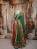 Multicolor Panelled Mirror Embroidered and Stone Embellished Design Banarasi Silk Fancy Wear Lehenga With Matching Dupatta