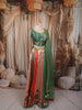 Multicolor Panelled Mirror Embroidered and Stone Embellished Design Banarasi Silk Fancy Wear Lehenga With Matching Dupatta