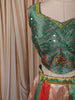 Multicolor Panelled Mirror Embroidered and Stone Embellished Design Banarasi Silk Fancy Wear Lehenga With Matching Dupatta