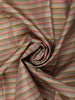 Multicolor Pastel Stripes Woven Design Pure Kanchipuram Silk Saree with Contrast Zari Border