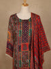 Multicolor Patchwork Print Synthetic Palazzo Salwar Suit - Diadem