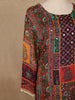 Multicolor Patchwork Print Synthetic Palazzo Salwar Suit - Diadem