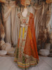 Multicolor Sequins and Beads Embroidered Design Silk Lehenga with Dupatta