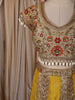 Multicolor Sequins and Beads Embroidered Design Silk Lehenga with Dupatta