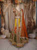 Multicolor Sequins and Beads Embroidered Design Silk Lehenga with Dupatta