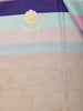 Multicolor Striped Woven Design Pure Crepe Silk Saree with Contrast Temple Border