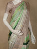Multicolor Striped Woven Design Pure Crepe Silk Saree with Contrast Temple Border