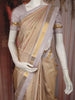 Multicolor Striped Woven Design Pure Kanchipuram Silk Saree with Contrast  Zari Border