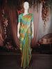 Multicolor Striped Woven Design Pure Kanchipuram Silk Saree with Self Border