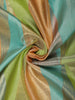 Multicolor Striped Woven Design Pure Kanchipuram Silk Saree with Self Border