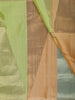 Multicolor Striped Woven Design Pure Kanchipuram Silk Saree with Self Border