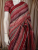 Multicolor Striped Woven Design Pure Tussar Party Wear Saree with Woven Border