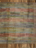 Multicolor Striped Woven Design Pure Tussar Silk Fancy Saree with Floral Zari Border