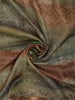 Multicolor Striped Woven Design Pure Tussar Silk Fancy Saree with Floral Zari Border