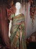 Multicolor Striped Woven Design Pure Tussar Silk Fancy Saree with Floral Zari Border