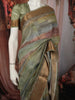 Multicolor Striped Woven Design Pure Tussar Silk Fancy Saree with Floral Zari Border