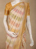Multicolor Striped Zari Woven Design Semi Banarasi Saree with Zari Border