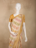 Multicolor Striped Zari Woven Design Semi Banarasi Saree with Zari Border