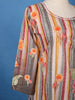Multicolor Striped & Floral Embellished Salwar Suit Set with Dupatta - Diadem