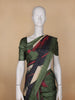 Multicolor Abstract Semi Tussar Saree - Diadem