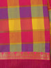 Multicolor Checked Design Woven Semi Silk Fancy Saree - Diadem
