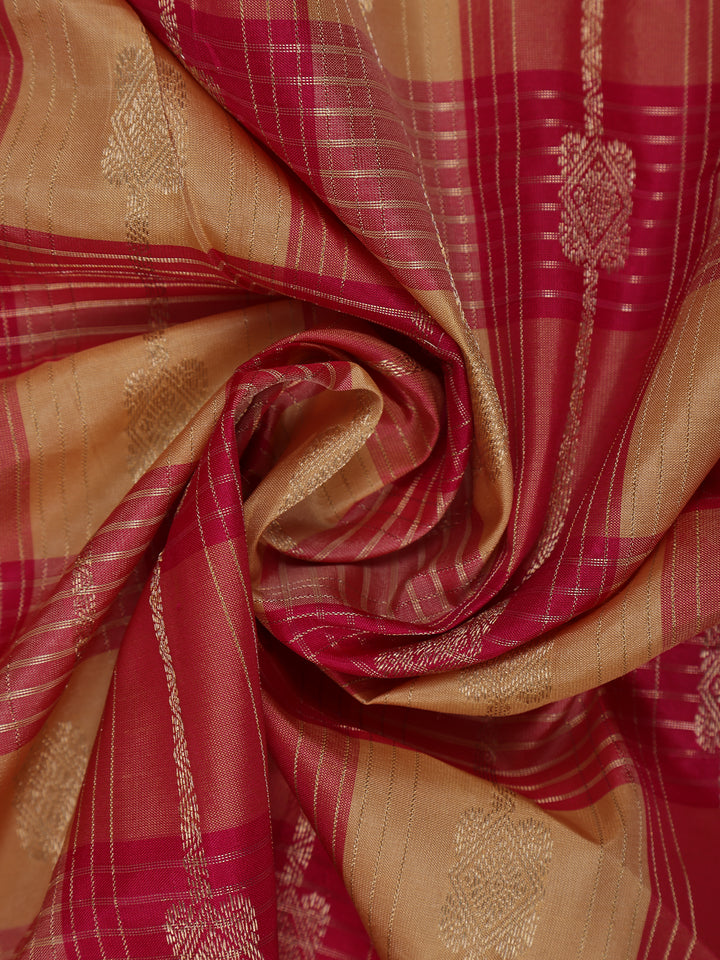 Multicolor Checks woven Silk Saree - Diadem
