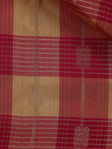 Multicolor Checks woven Silk Saree - Diadem