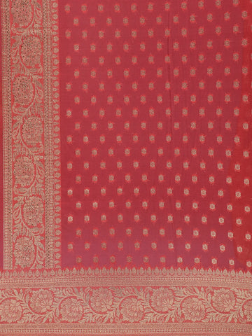 Multicolor Diagonal Stripes Banarasi Silk Saree - Diadem