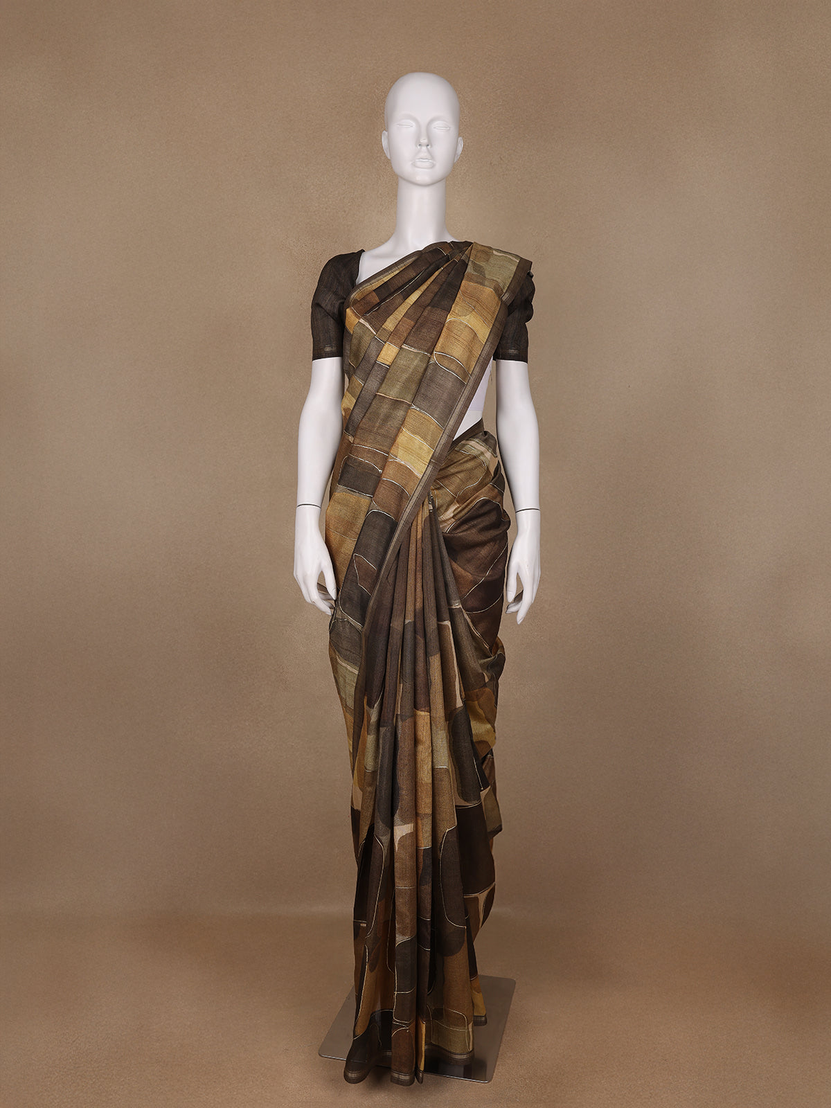 Multicolor Floral Designed Semi Tussar Saree - Diadem