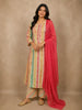 Multicolor Floral Printed Design Cotton Straight Cut Salwar Suit with Dupatta