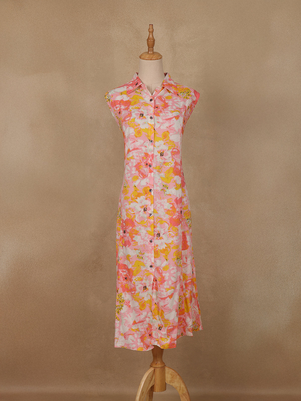 Multicolor Floral Printed Rayon Kurti - Diadem