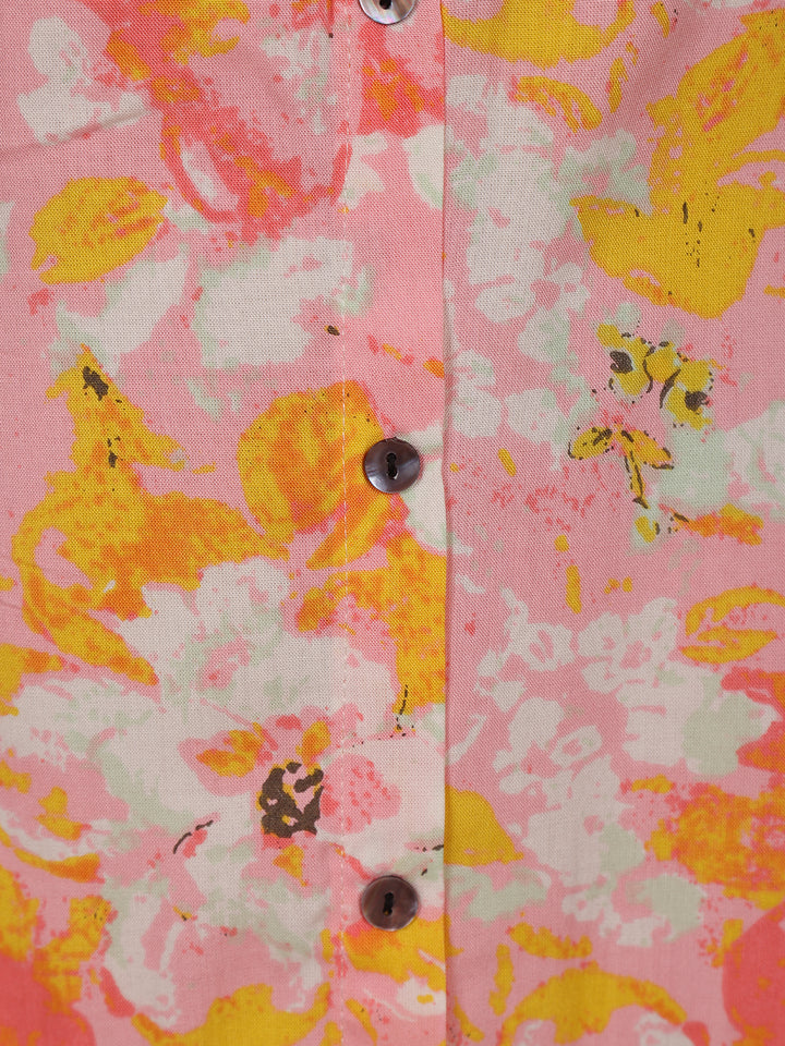 Multicolor Floral Printed Rayon Kurti - Diadem