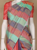 Multicolor Plain Striped Design Soft Silk Saree - Diadem