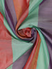 Multicolor Plain Striped Design Soft Silk Saree - Diadem