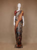 Multicolor Tropical Parrot Printed Semi Tussar Saree - Diadem