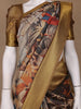 Multicolor Tropical Parrot Printed Semi Tussar Saree - Diadem