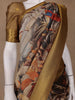 Multicolor Tropical Parrot Printed Semi Tussar Saree - Diadem