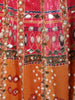 Multicolour Pearls And Mirror Work Embroidered Design Bridesmaids Shimmer Lehenga with Dupatta