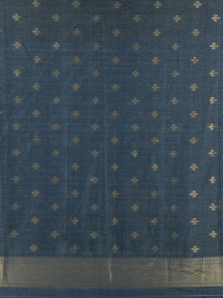 Multicolour Floral Designed Semi Tussar Saree - Diadem