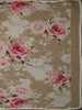 Mushroom Beige Floral Printed Design Chiffon Fancy Saree with Lace Border