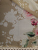 Mushroom Beige Floral Printed Design Chiffon Fancy Saree with Lace Border