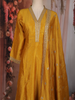 Mustard Embroidered Georgette Straight Cut Salwar Suit