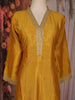 Mustard Embroidered Georgette Straight Cut Salwar Suit