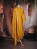 Mustard Embroidered Georgette Straight Cut Salwar Suit