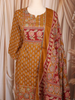 Mustard Floral Printed Cotton Palazzo Suit with Printed Dupatta